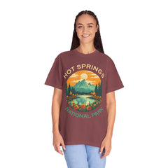 Hot Springs National Park Graphic, Comfort Colors Soft Relaxed Fit Unisex Garment-Dyed T-shirt