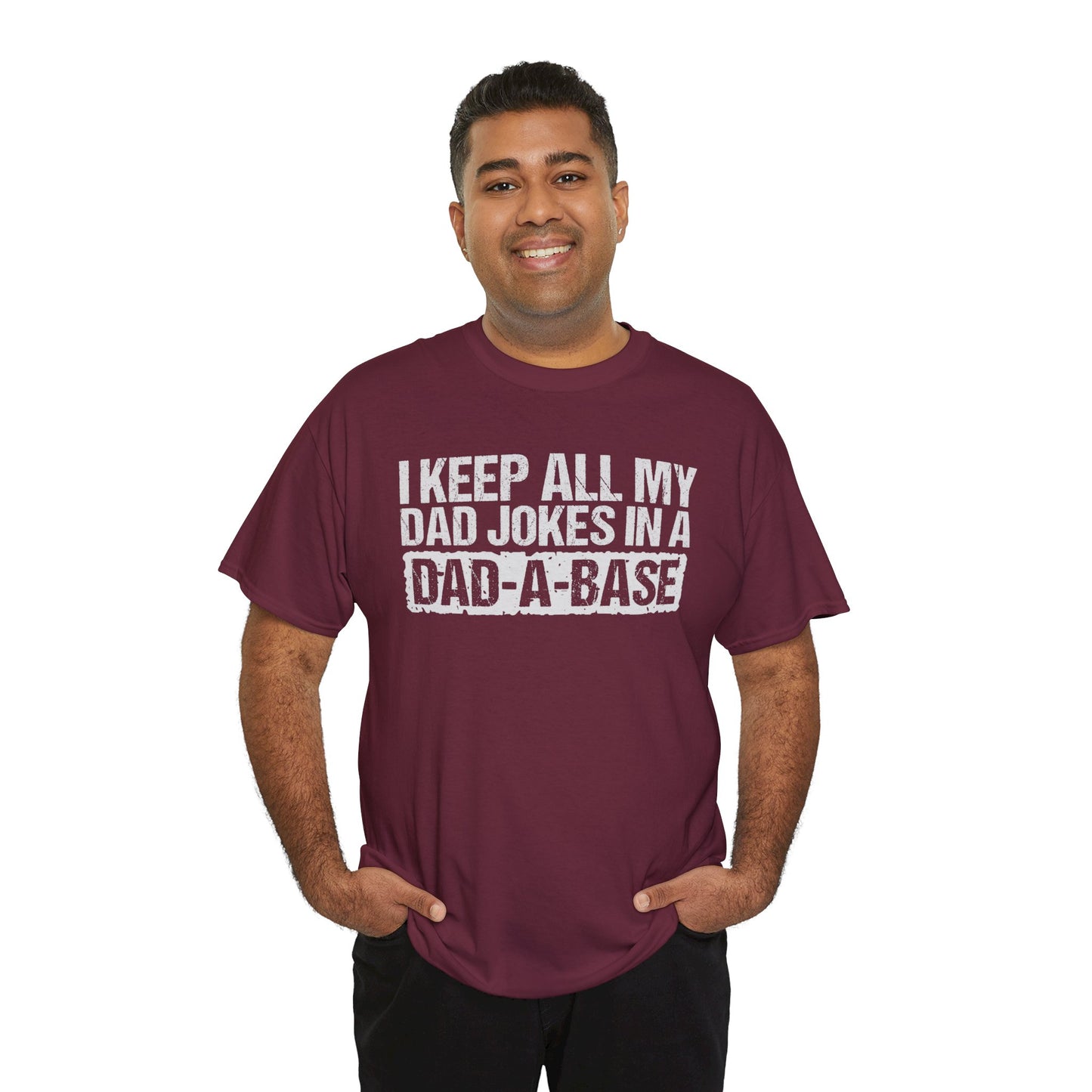 Dads Jokes Only  Dad A Base, Unisex Heavy Cotton Tee