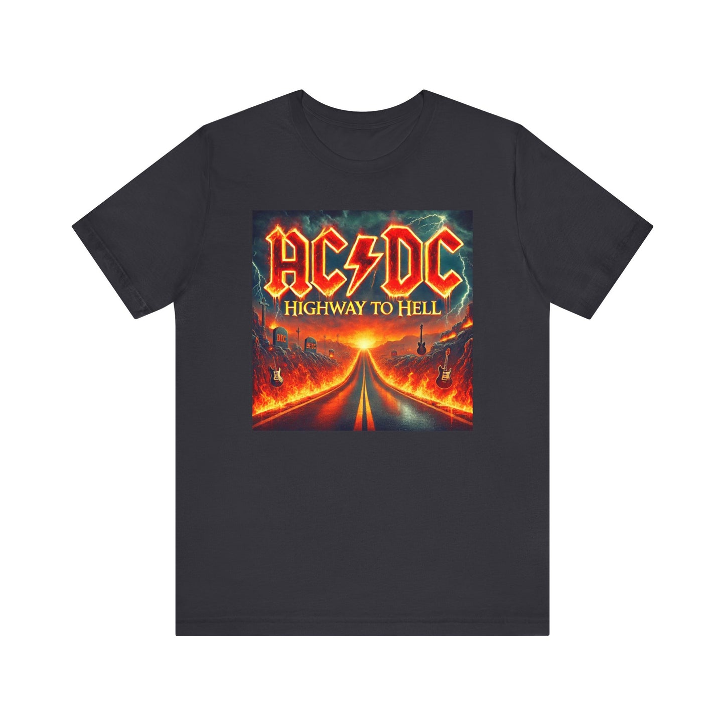 Inspired By AC DCs Highway To Hell - Graphic Unisex Jersey Short Sleeve Tee