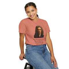 Isaac Newton Quote T-Shirt — "Gravity wasn't my idea" Scientific Humor Tee