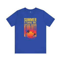 Summer Vibes Unisex Tee - "Summer, It Turns Me Upside Down" Graphic Shirt