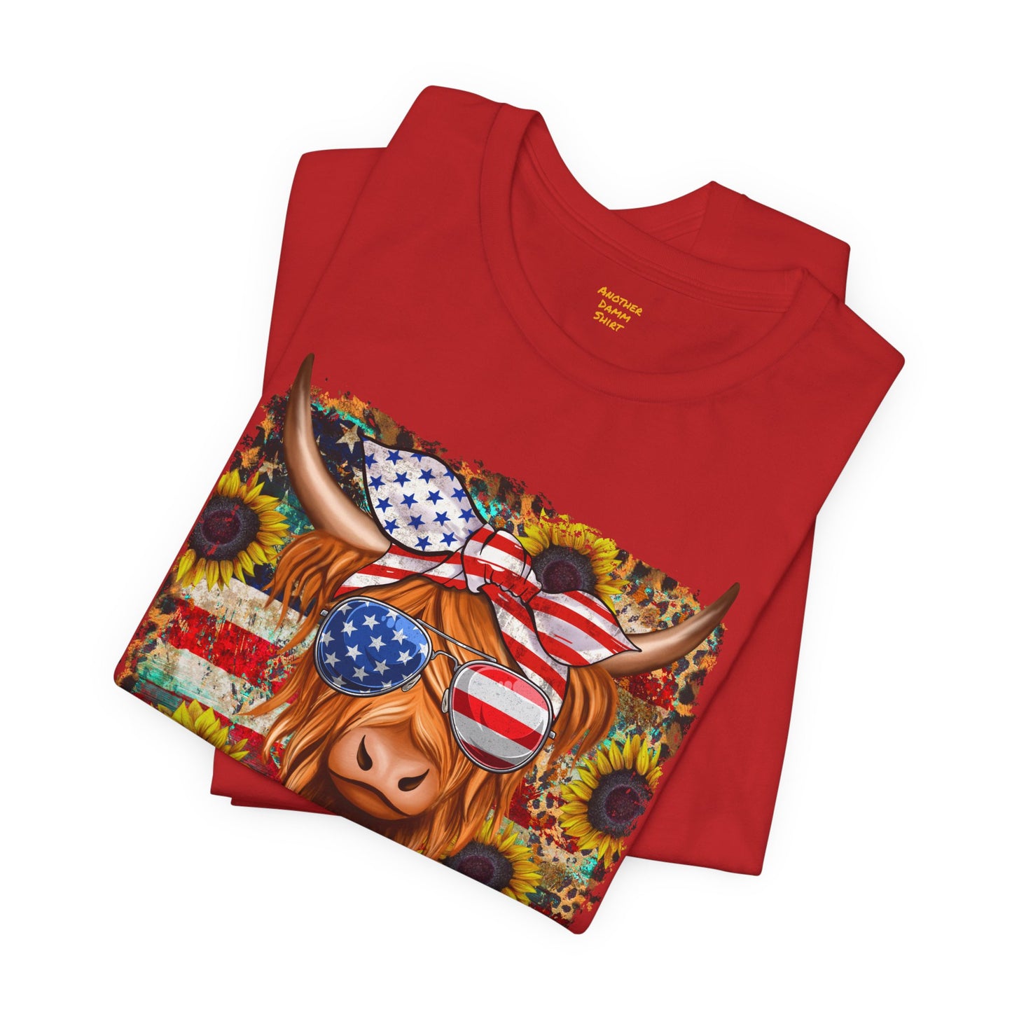 Patriotic Heifer Cow Unisex Jersey Short Sleeve Tee