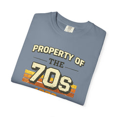 70s Retro Tee – "Property of the 70s 1976" Vintage Graphic T-Shirt