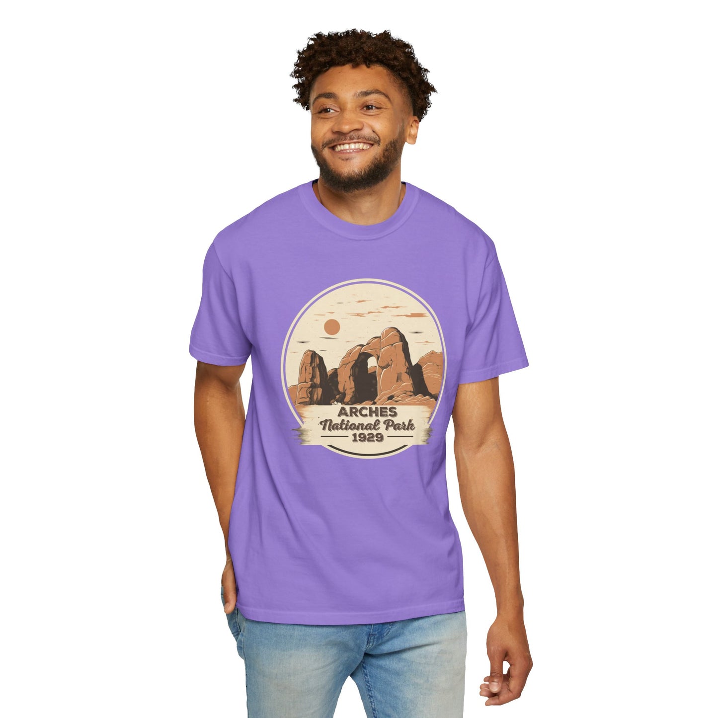 Arches National Park Graphic, Comfort Colors Soft Relaxed Fit Unisex Garment-Dyed T-shirt