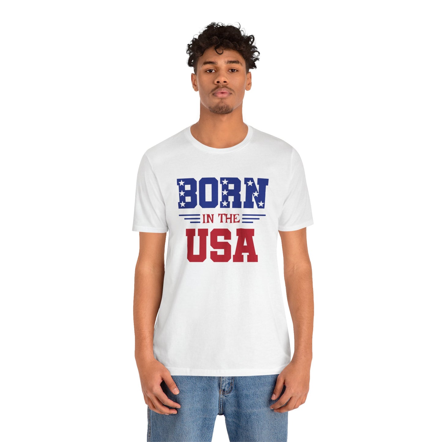 Born In The USA, Unisex Jersey Short Sleeve Tee