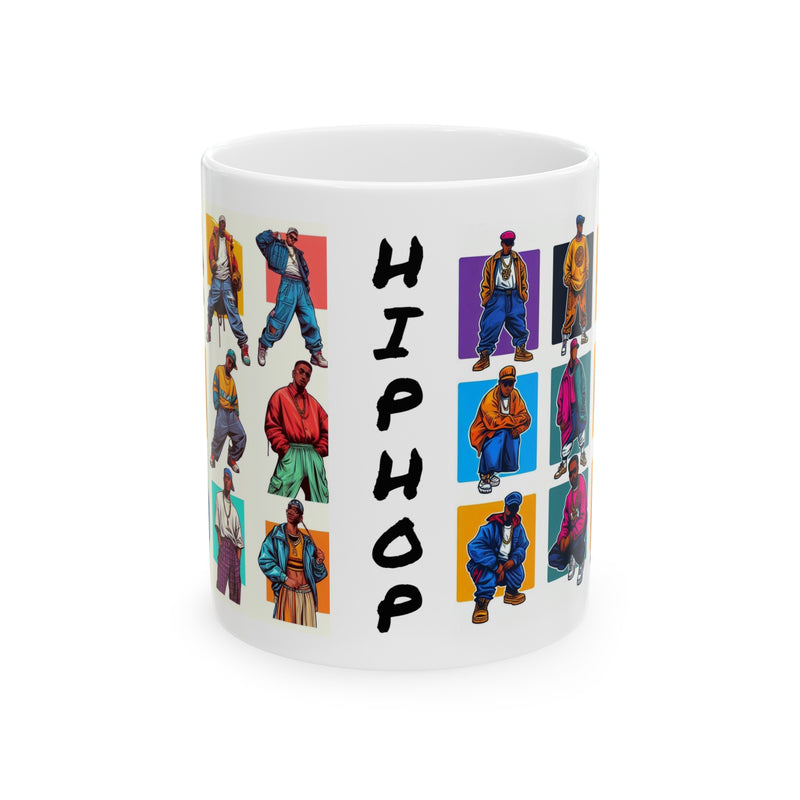 Paneled Hip Hop Clothing Styles that Defined the music and culture of the 1990s - Ceramic Mug 11oz