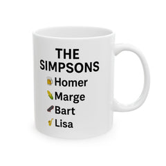 Humorous Simpsons Ceramic Coffee Mug - Gift for Coffee Lovers, Pop Culture Mug, Unique Fan Gift, Funny Office Mug