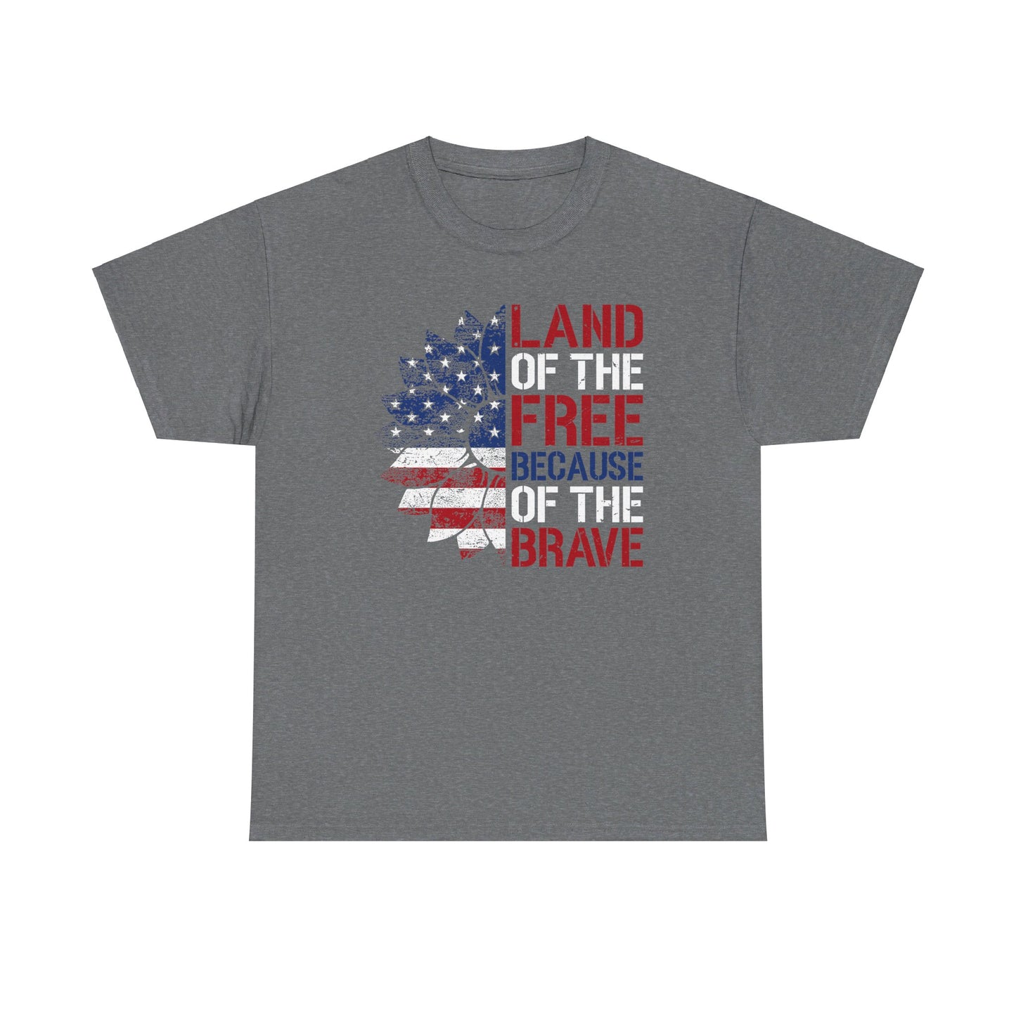 Land Of The Free Because Of The Brave - Unisex Cotton Tee