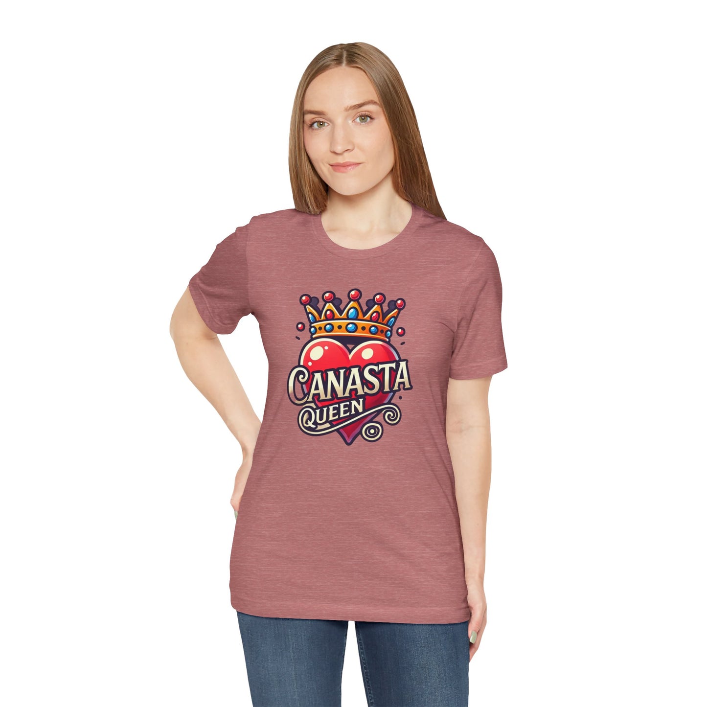 Canasta Queen Crown and Heart - Graphic Unisex Tee