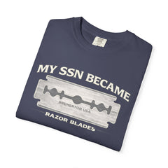 My SSN Became Razor Blades Graphic Vintage Submarine Veteran Tee