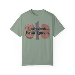 Nephrologist Bean Queen, Graphic Unisex Garment-Dyed T-shirt