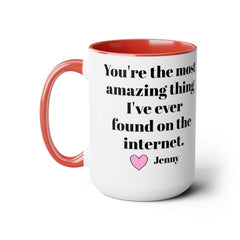 PERSONALIZED LOVE 15oz Accent  Mug