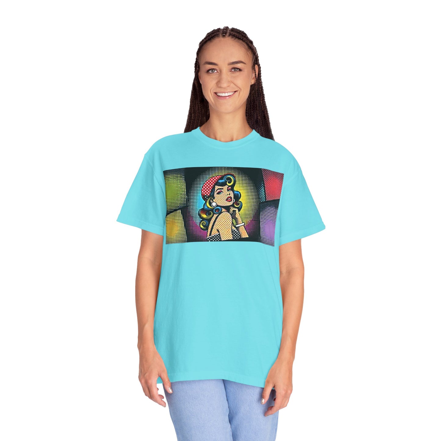 Pop Art Pinup Girl - Comfort Colors Garment Dyed Shirt