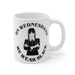 Wednesday Addams - Ceramic Mugs (11oz\15oz\20oz) | Pop Culture | Addams Family | Fan Gift | Gift For Her | Gothic Style Mug | Creepy Comedy