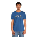 Peace Love Back The Blue in Alabama, Graphic Unisex Short Sleeve Tee