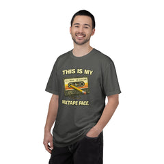 Mixtape Face T-Shirt — Retro Cassette Music Graphic Tee