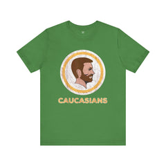 Bearded Graphic Tee - Funny Caucasians Satire Head Shot Unisex Jersey Short Sleeve Tee