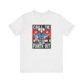 Chill The Fourth Out,Cowgirl Graphic, Unisex Jersey Short Sleeve Tee