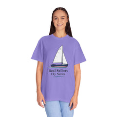 Hempstead Bay Sailing Club Graphic T-Shirt — "Real Sailors Fly Scots" Nautical Tee