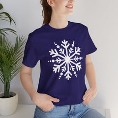 Let It Snow Galaxy Snowflake T-Shirt — Christmas Winter Starburst Tee