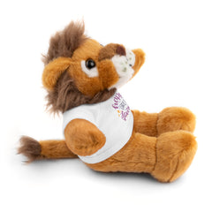 Stuffed Animals with T Shirt, Girl Quote, Support Wildlife, Happy Girls Sparkle, gift for her, Birthday Gift, Everyday gift, animal lover gift, nature lover gift