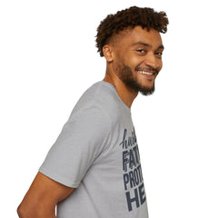 Husband Father Protector Hero Unisex Softstyle T-Shirt