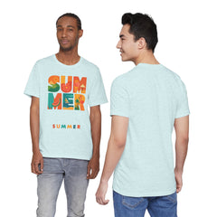 Summer Graphic Tee — Colorful Tropical "SUMMER" Typography T-Shirt