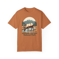 Grand Teton National Park Graphic, Comfort Colors Soft Relaxed Fit Unisex Garment-Dyed T-shirt