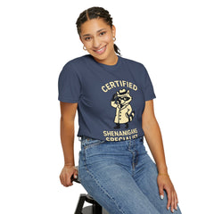 Certified Shenanigans Specialist T-Shirt | Funny Unisex Tee, Casual Wear, Gift for Raccoon Lovers, Cute Animal Shirt, Quirky Apparel