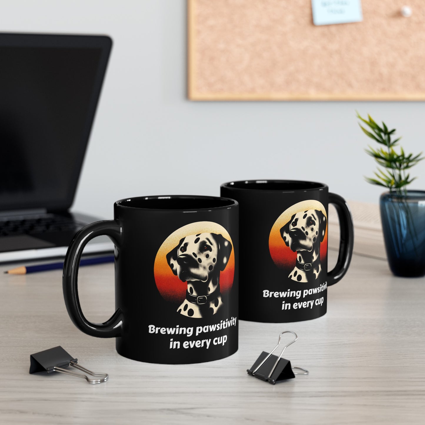 Dalmatian Black Mug (11oz, 15oz), Brewing Pawsitivity In Every Cup