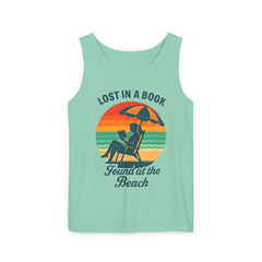 Beach Reader Unisex Tank Top | Summer Vibes | Lost In A Book | Perfect for Book Lovers, Beach Days, Vacations, Gifts, Relaxing Moments