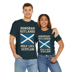 Honorary Outlander Heavy Cotton Tee, Holy Loch Scotland Shirt, Outlander Fan Gift, Casual Tee, Travel Souvenir, Unisex T-Shirt