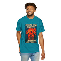 Funny I'm Not A Pyro I'm Just A Talking Head Music-Inspired Unisex T-Shirt - Burning Down the House Design