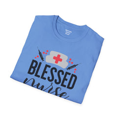 Blessed Nurse - Unisex Softstyle T-Shirt | Nurse Awareness, Medical Apparel, Gift For Her, Scrub Tee, Hospital Staff Gift, Registered Nurse