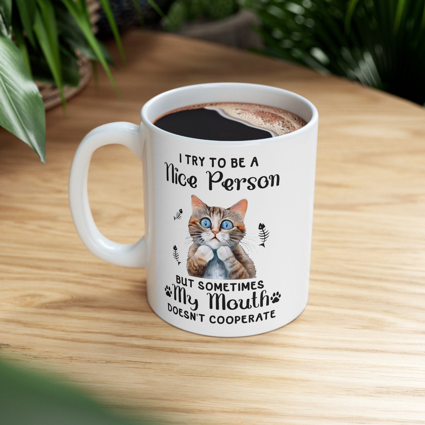 Cat lover mug, cat confession mug, ceramic cat mug, 11oz, 15oz, sarcastic cat gift, funny cat mug, graphic cat gift, funny cat gift