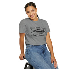 Sports Car Drift Unisex T-Shirt - Work Hard, Drift Harder