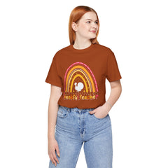 Thankful Teacher T‑Shirt – Retro Rainbow Turkey Teacher Appreciation Tee