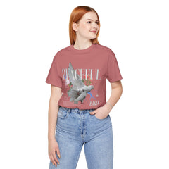 Peaceful Flowers With Dove Unisex Tee