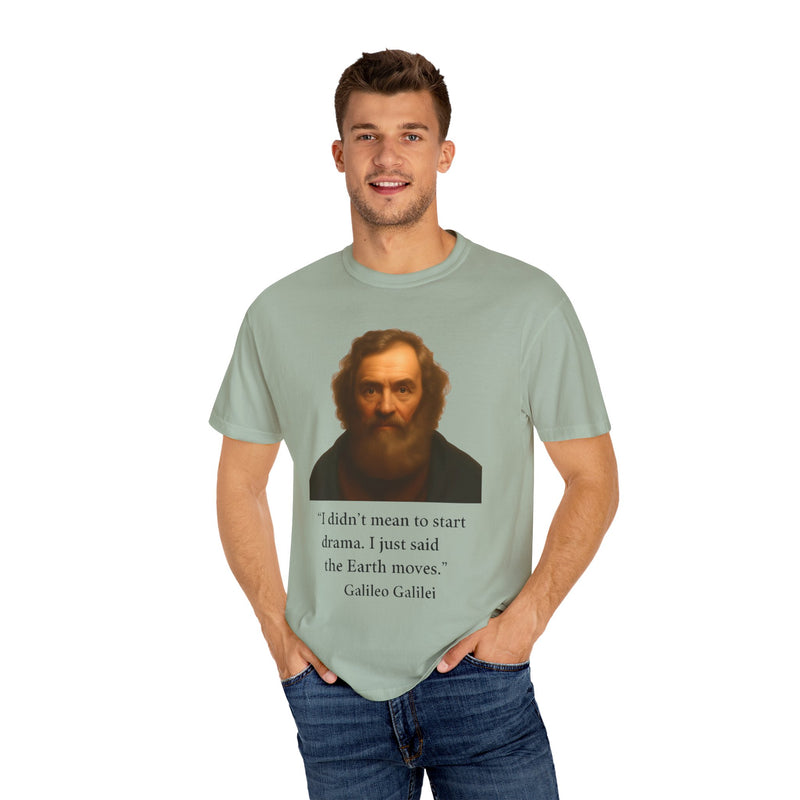 Historical Galileo Galilei Portrait Quote T‑Shirt — 