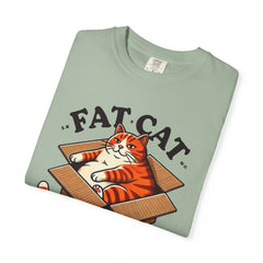 Fat Cat Happy Cat Graphic T-Shirt — Garment-Dyed Unisex Tee