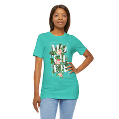 Floral Tee - Unisex Jersey Short Sleeve Tee - Mother In The Flowers, Positive Vibes