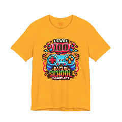 100 Days of School Complete - Unisex Short Sleeve Tee | Elementary School Holiday, Teacher Apparel, Kids Motivation, Days Checked Off