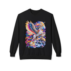 Whimsical Rainbow Winged Unicorn Sweatshirt