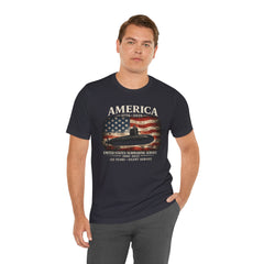 America 250th Submarine 125th Flag T-Shirt — Vintage USA Military Tee