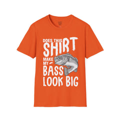 Does This Shirt Make My Bass Look Big Unisex Softstyle T-Shirt  A unique gift idea for people who love to fish