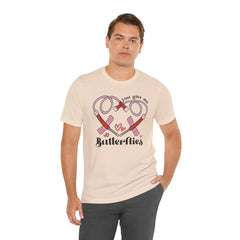 Phlebotomist Heart Butterflies Tee