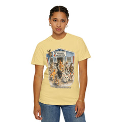 Front Graphic "Who Let the Cats Out?" Baldwin Harbor Animal Hospital Cute Vet Clinic T Shirt