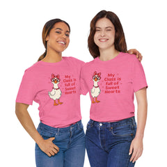 Teacher Valentine T-Shirt — "My Class Is Full of Sweet Hearts" Cute Duck Design