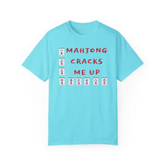 Mahjong Cracks Me Up, Comfort Colors 1717, Funny Graphic Tee, Unisex Garment-Dyed T-shirt, gift for mahjong player, mahjong lover gift, casual wear tee, humorous t-shirt, novelty mahjong shirt