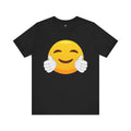 Emoji With White Gloved Hug - Graphic Unisex Jersey Short Sleeve Tee